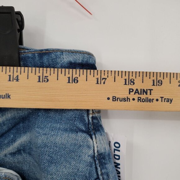 Old Navy Curvy Extra Hi Rise Sky-Hi Straight Button-Fly Jeans Womens Size 16 NWT - Picture 12 of 16